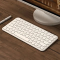 Ultra-thin wireless keyboard and mouse set in black white or pink colours with mute keys and 1000DPI resolution