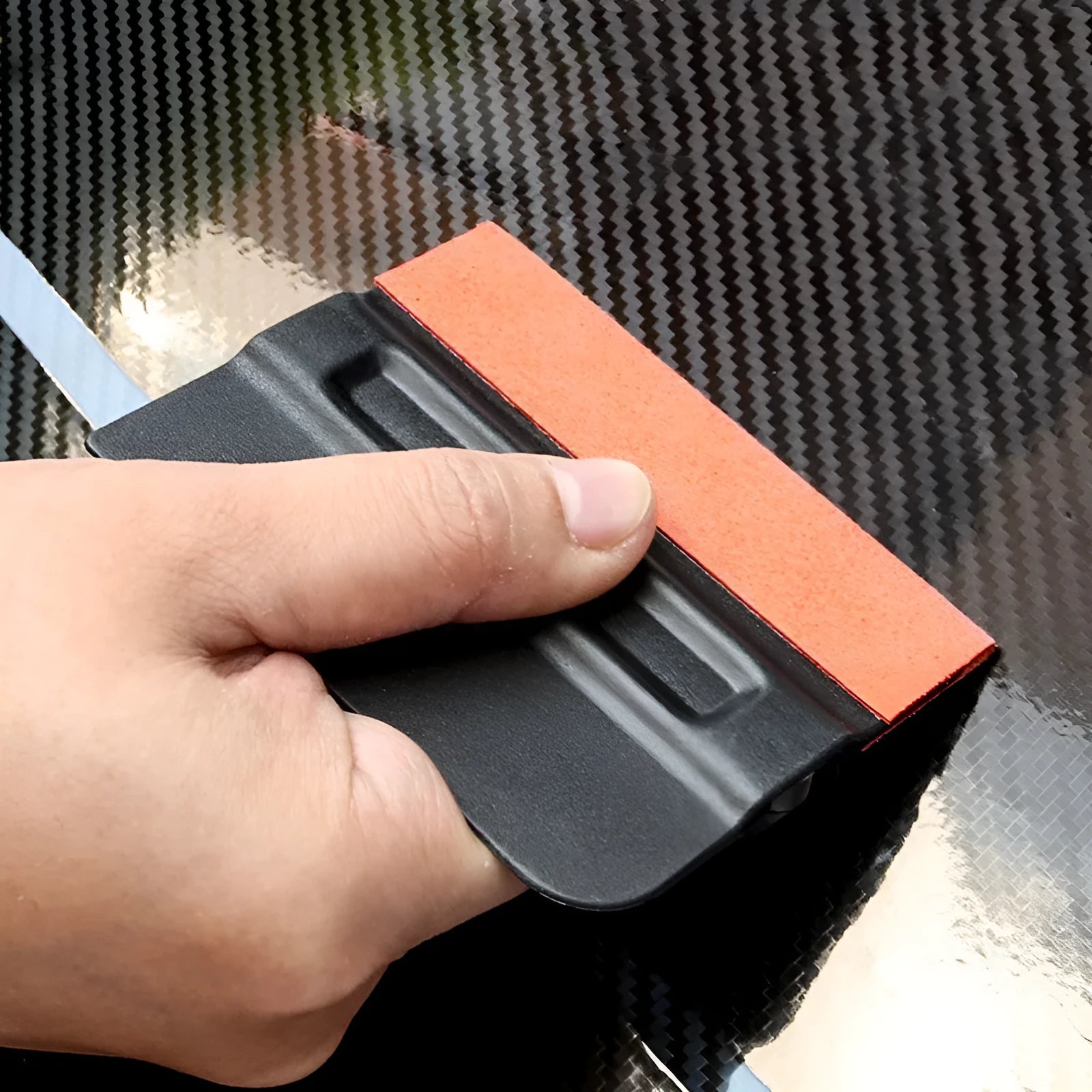 ABS plastic film scraper tool with magnet for car vinyl wrap and window tint application