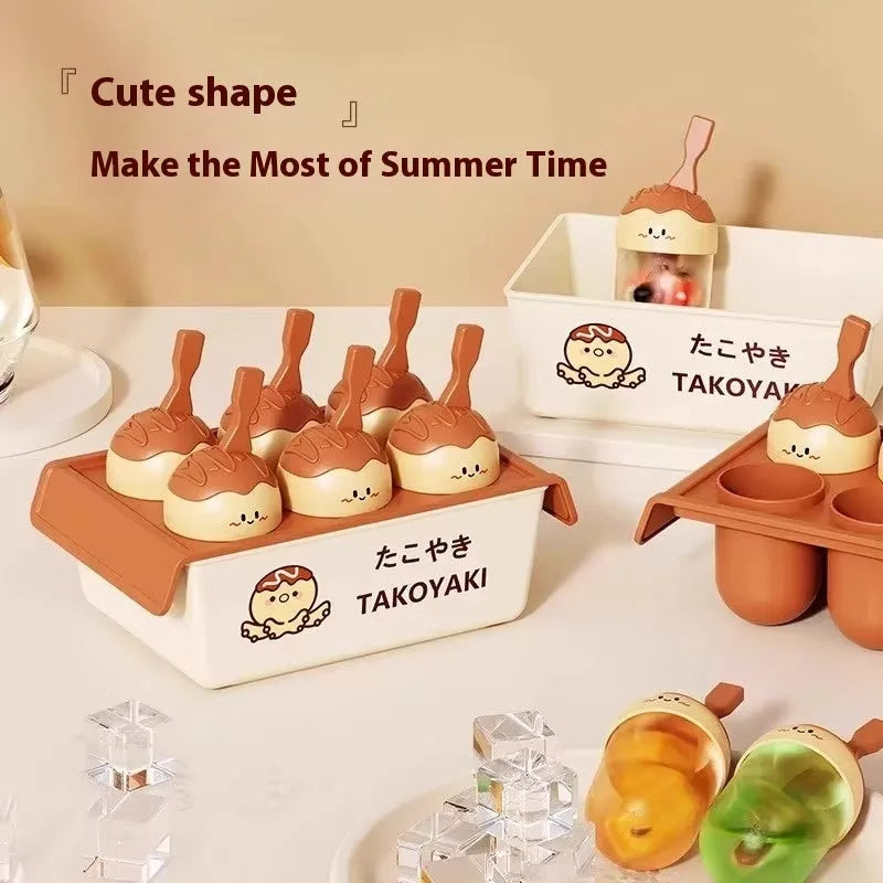 Plastic octopus balls ice cream mould for homemade takoyaki-style frozen desserts