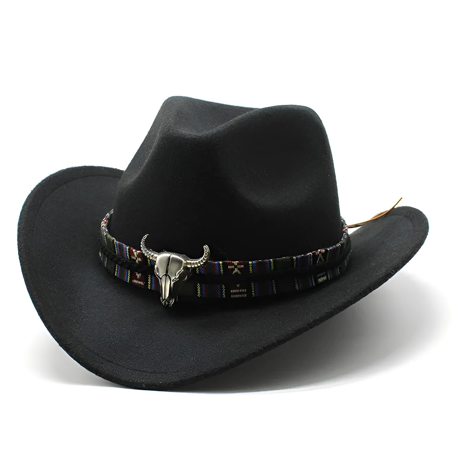 Western-style cowboy hat with bell crown in multiple colour options including army green, brown, and black