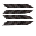 Set of 4 black carbon fibre effect adhesive door handle protection patches for Tesla Model S interior