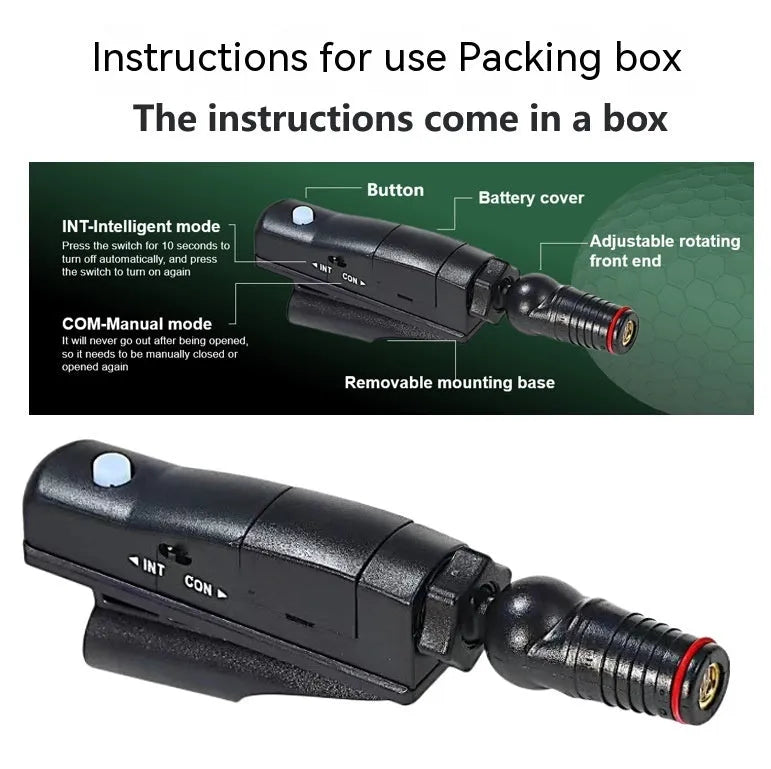 Golf putter laser aiming instrument with multiple style configuration options