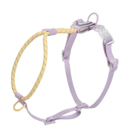 Solid colour PVC dog hand holding rope leash in dark red purple yellow or taoyao green, 120cm long.