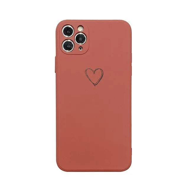 Solid colour TPU silicone phone case for Apple iPhone on a table
