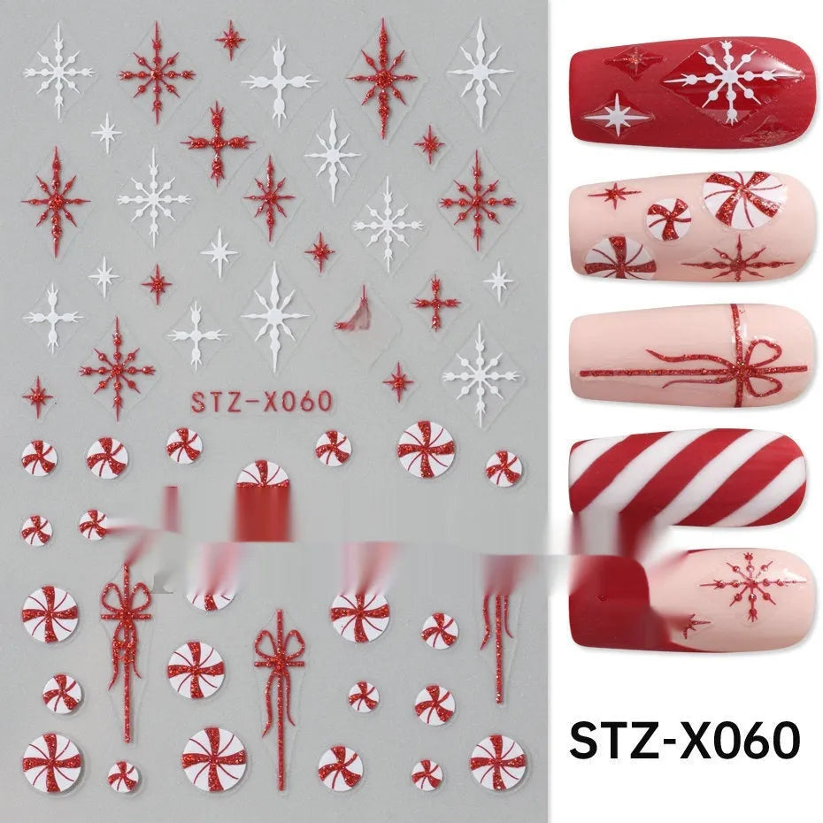 Black and silver stripe nail art stickers for French manicure designs in plastic material