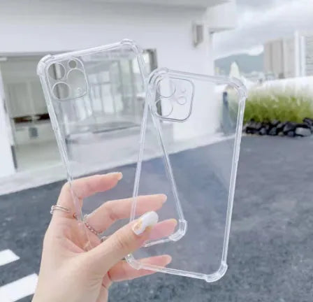 Mirror finish TPU protective case shown on iPhone with colour options displayed.
