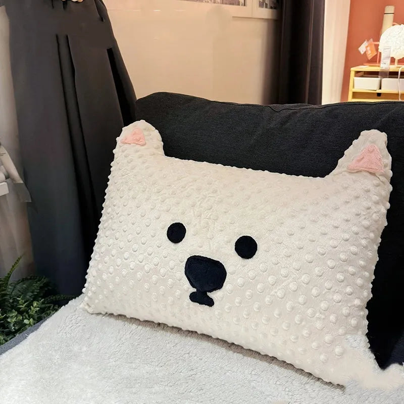 West Highland puppy decorative cushion 50 cm with blended fabric and dog print