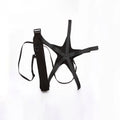 Black football juggling belt with rotating mechanism and 2 metre static length for foot skill training