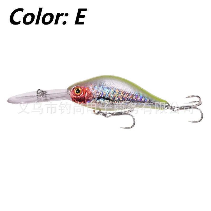 Floating Rock Little Fat Man 10.5cm diving fishing lure with long tongue board design