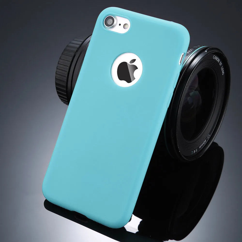 Soft silicon TPU iPhone case in candy colours for multiple iPhone models