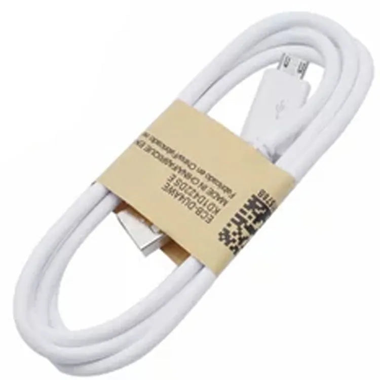 Black and white Android universal data cable with Micro USB connector, length 1 metre.