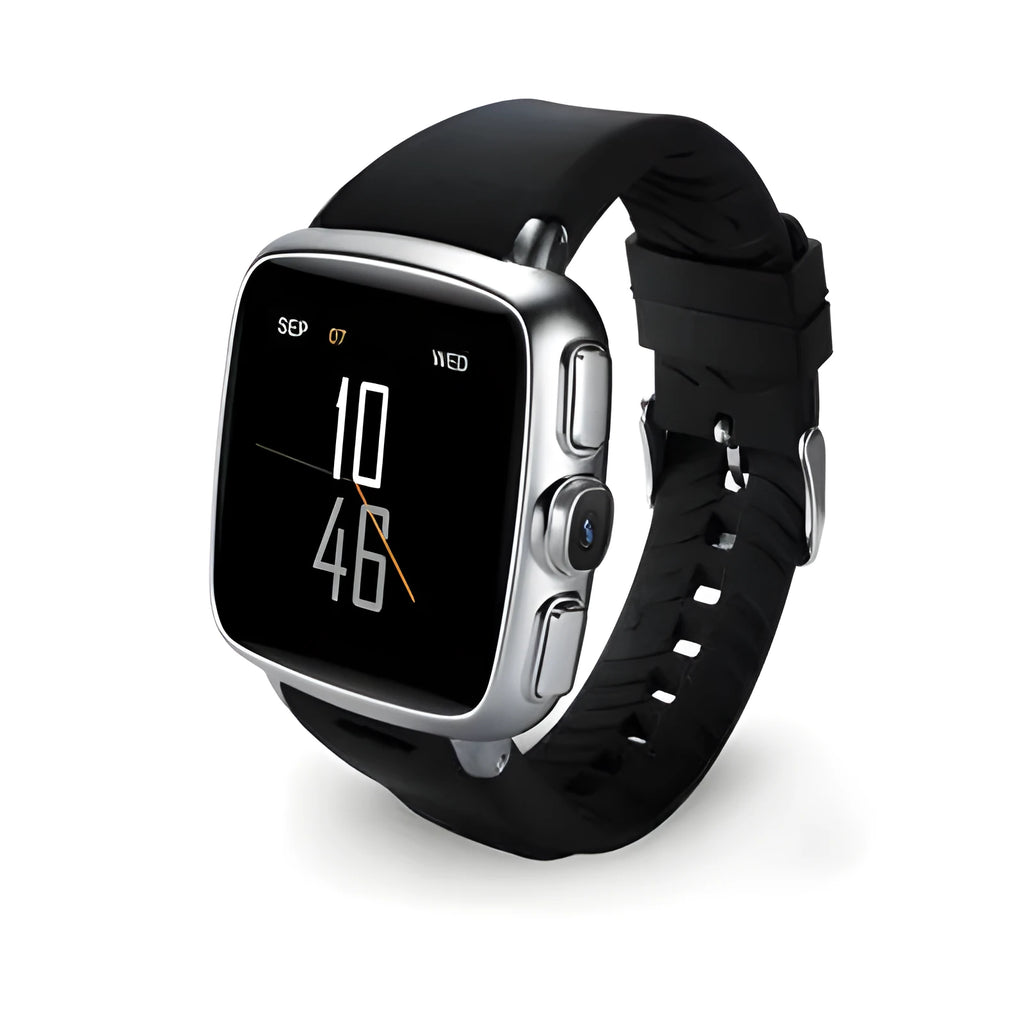 Z01 smart watch with black or white colour options showing 1.54-inch touchscreen display
