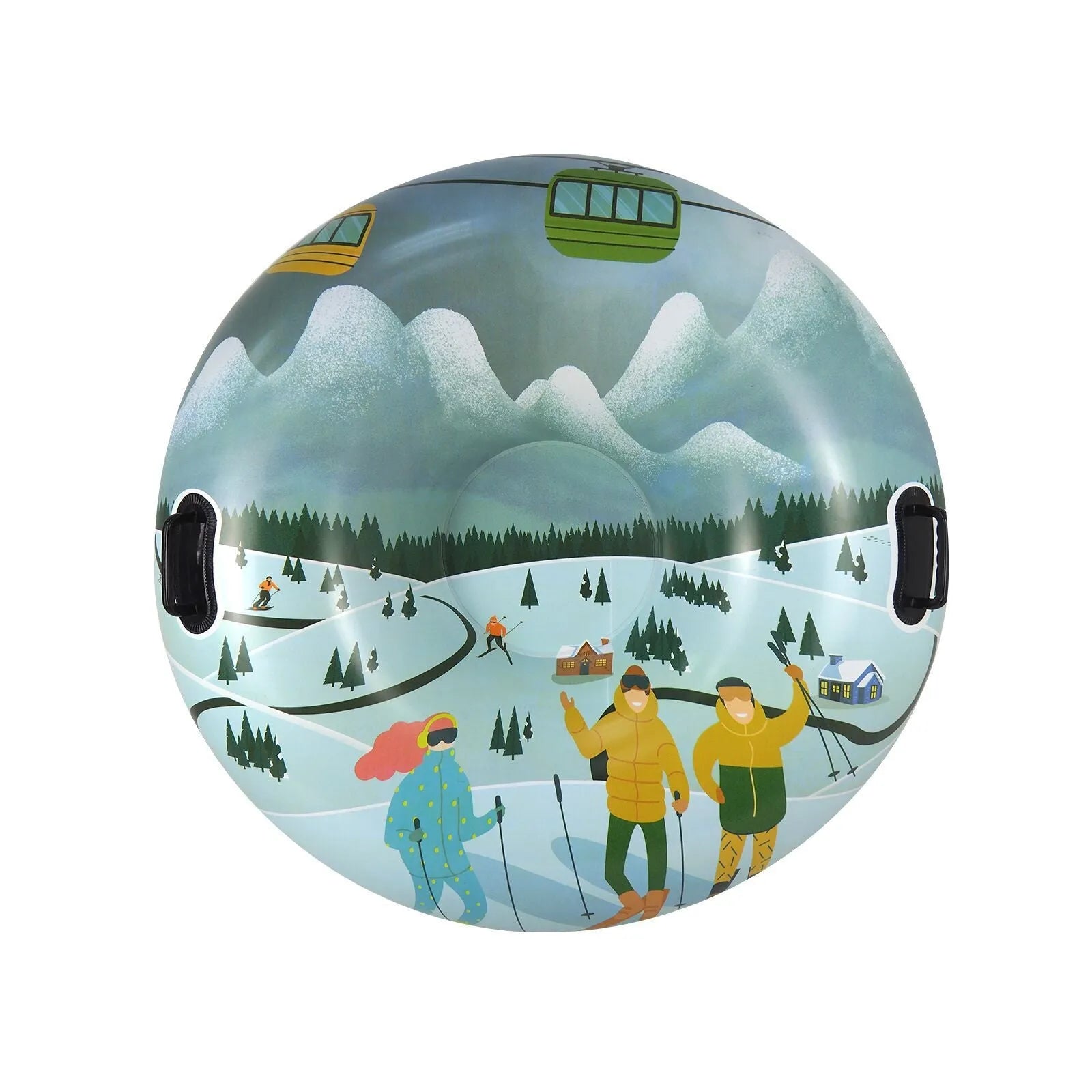 PVC Ski Ring for winter snow play with 29cm diameter in three colour options