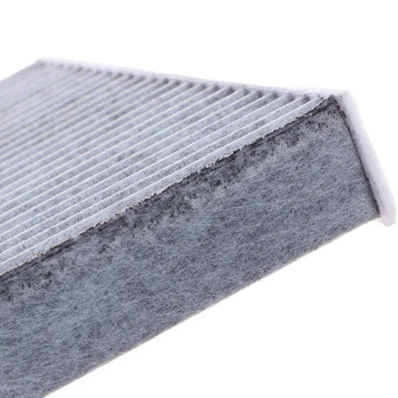 Grey Geely air conditioning filter element measuring 215x210x30mm for Geometry and Emgrand vehicles