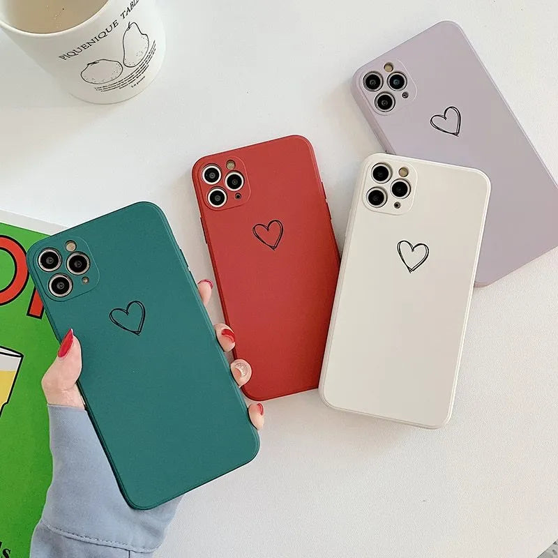 Solid colour TPU silicone phone case for Apple iPhone on a table