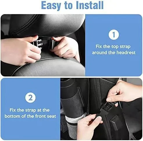Black Oxford cloth car seat back buggy storage bag with hanging design