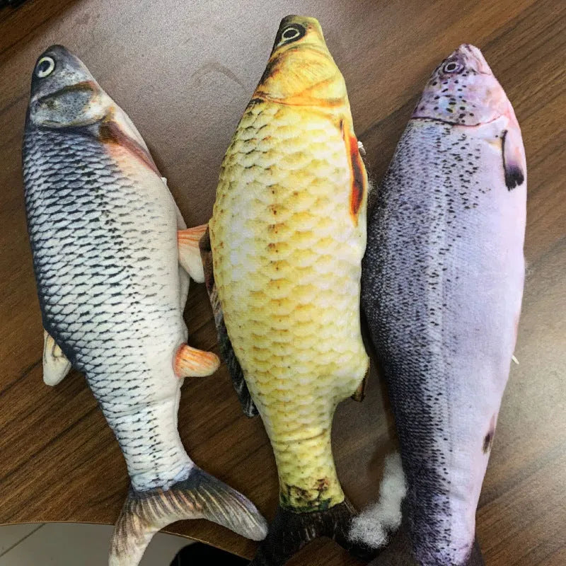 Electronic jumping fish simulation cat toy without catnip, 30cm multicolour design with USB charging
