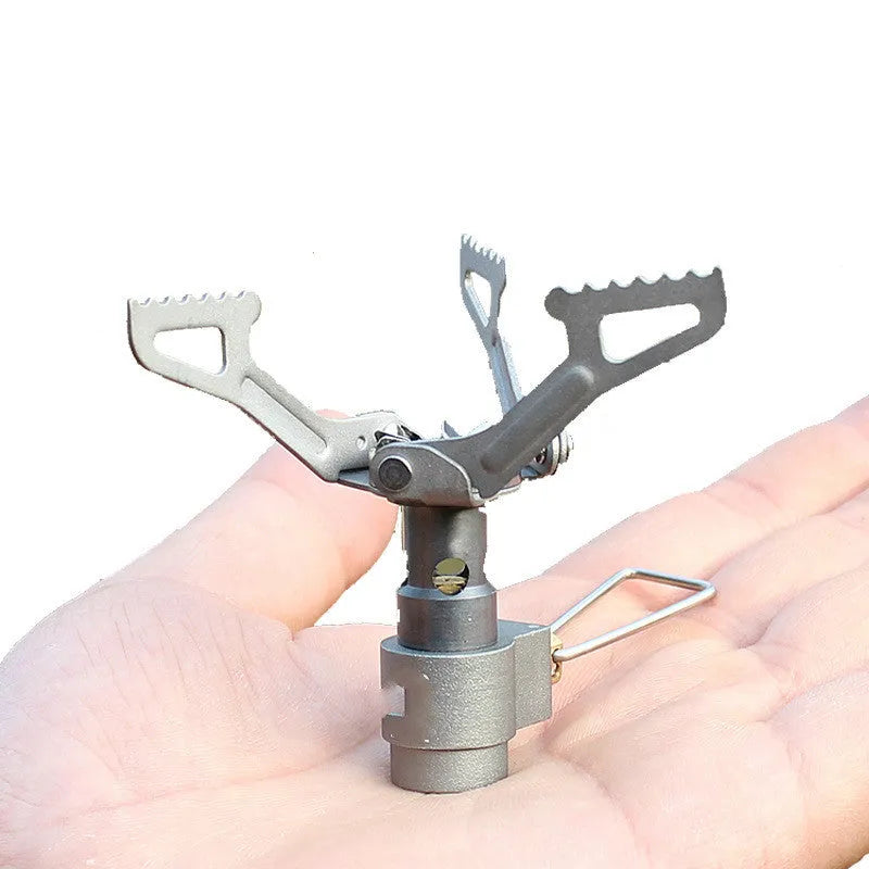 Portable propane camping stove with one-piece furnace construction for outdoor use