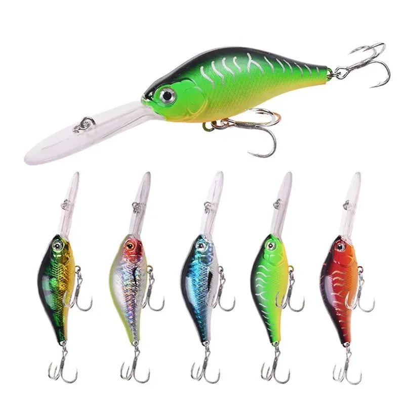 Floating Rock Little Fat Man 10.5cm diving fishing lure with long tongue board design