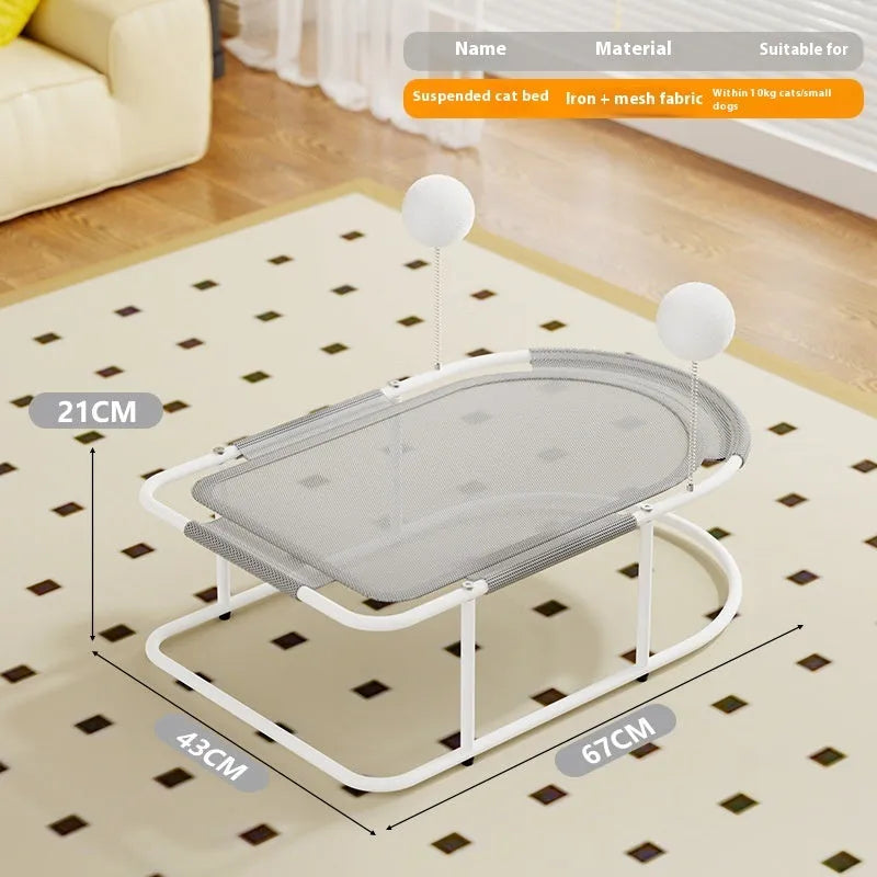 Large grey breathable fabric kennel with bracket frame for cats and puppies