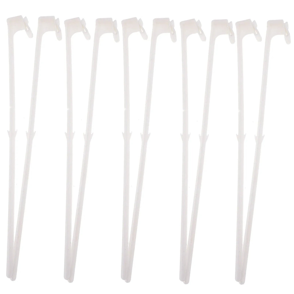 10 white PP plastic car window flag pole holder brackets for vehicle flag mounting