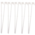 10 white PP plastic car window flag pole holder brackets for vehicle flag mounting