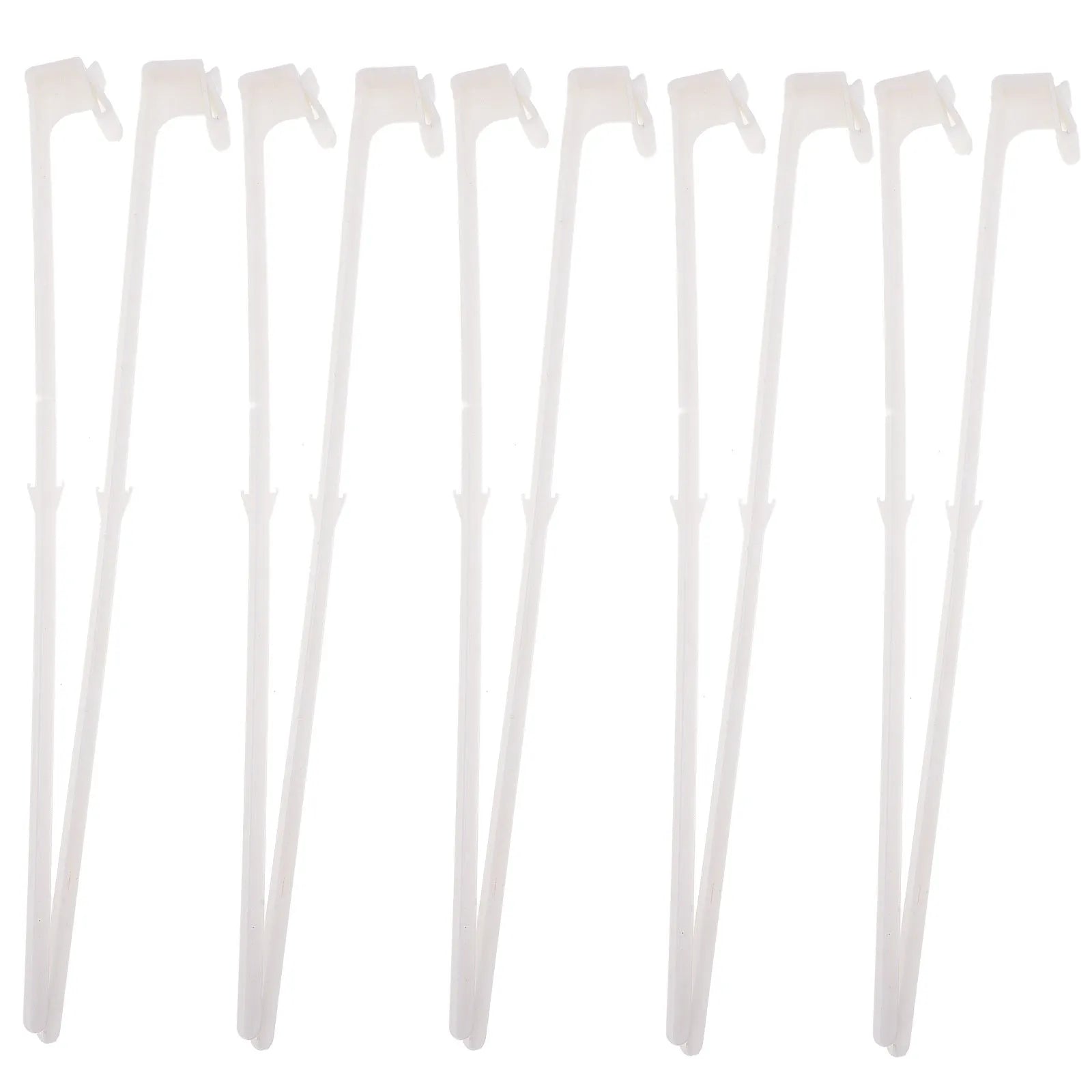 10 white PP plastic car window flag pole holder brackets for vehicle flag mounting