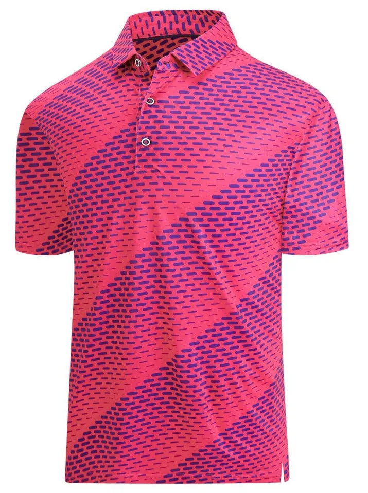 Men's 3D printed short sleeve T-shirt with retro styling and zipper decorations in multiple colour options