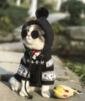 Red cotton fleece sweater for pet cat or dog with casual styling on white background