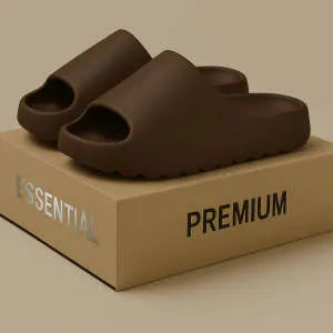 Women's beach slipper with thick EVA sole in beige, black, brown, or green, showing youth fashion style.