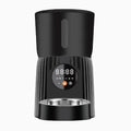 Black and white intelligent pet feeder with automatic timing and quantitative remote feeding function