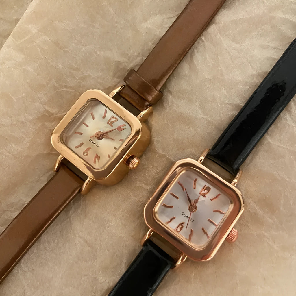 Women's fashion watch with alloy case in black, white, pink, or brown colour options