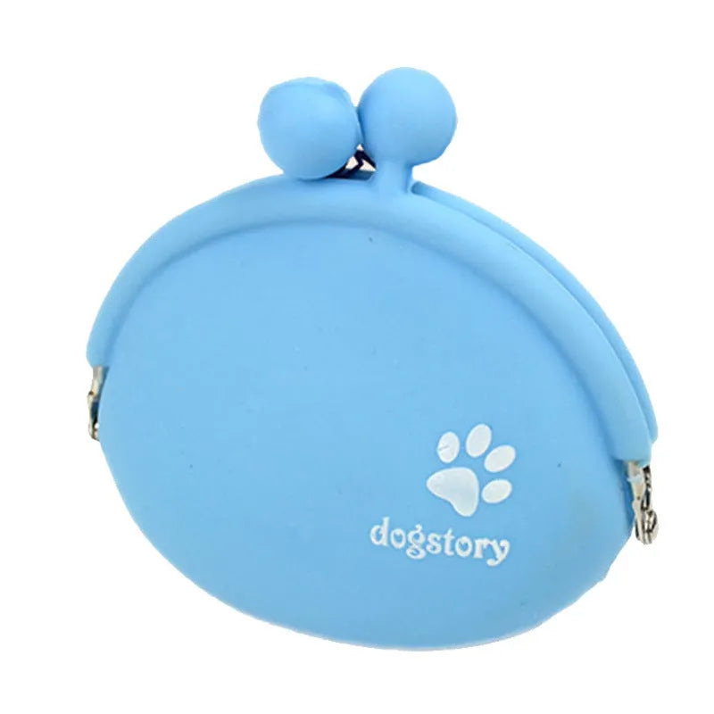 Silicone dog training treat pouch with hook and loop fastening in assorted colours