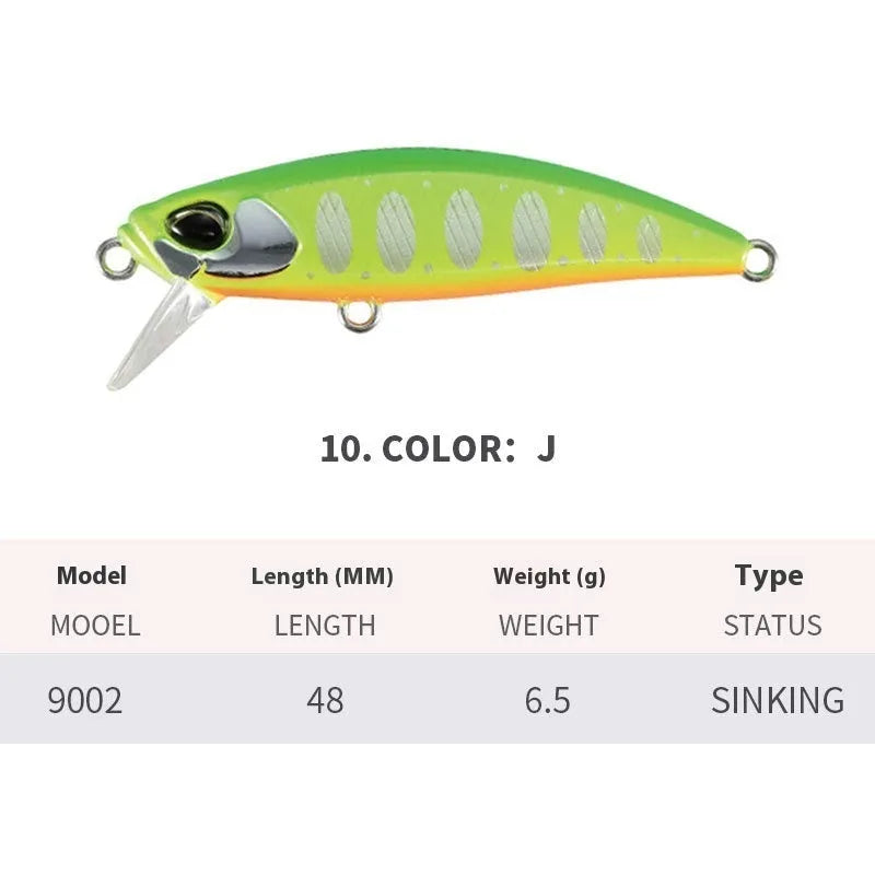 Tossing Japanese 48mm soft plastic mino fishing lure for mandarin fish and snakehead.