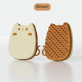 Brown blue green sponge silicone pet grooming comb for cats and dogs with dual teeth design