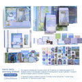 Creative A6 journal gift box set with plaid design notebook, bookclothes, cards, and stationery items