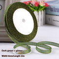 Roll of narrow 0.6cm wide polyester satin ribbon in a choice of colours, showing 22 metre length.