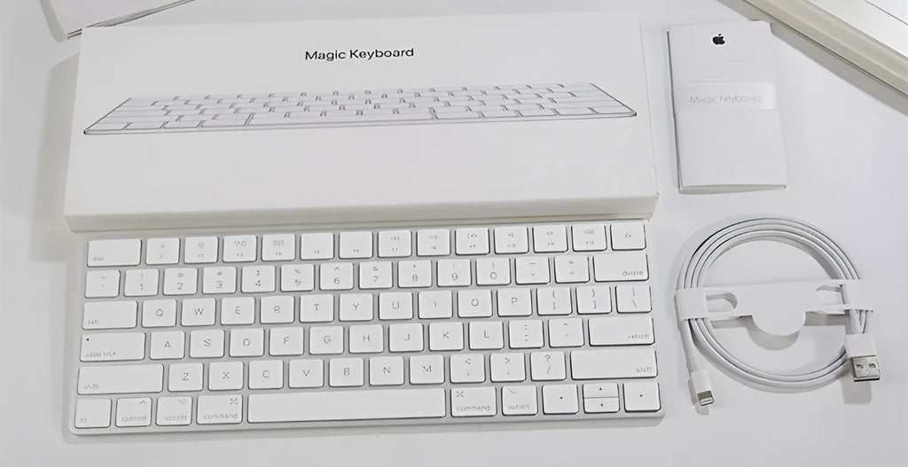 Apple G6 white ultra-thin metal Bluetooth wireless keyboard with multimedia keys