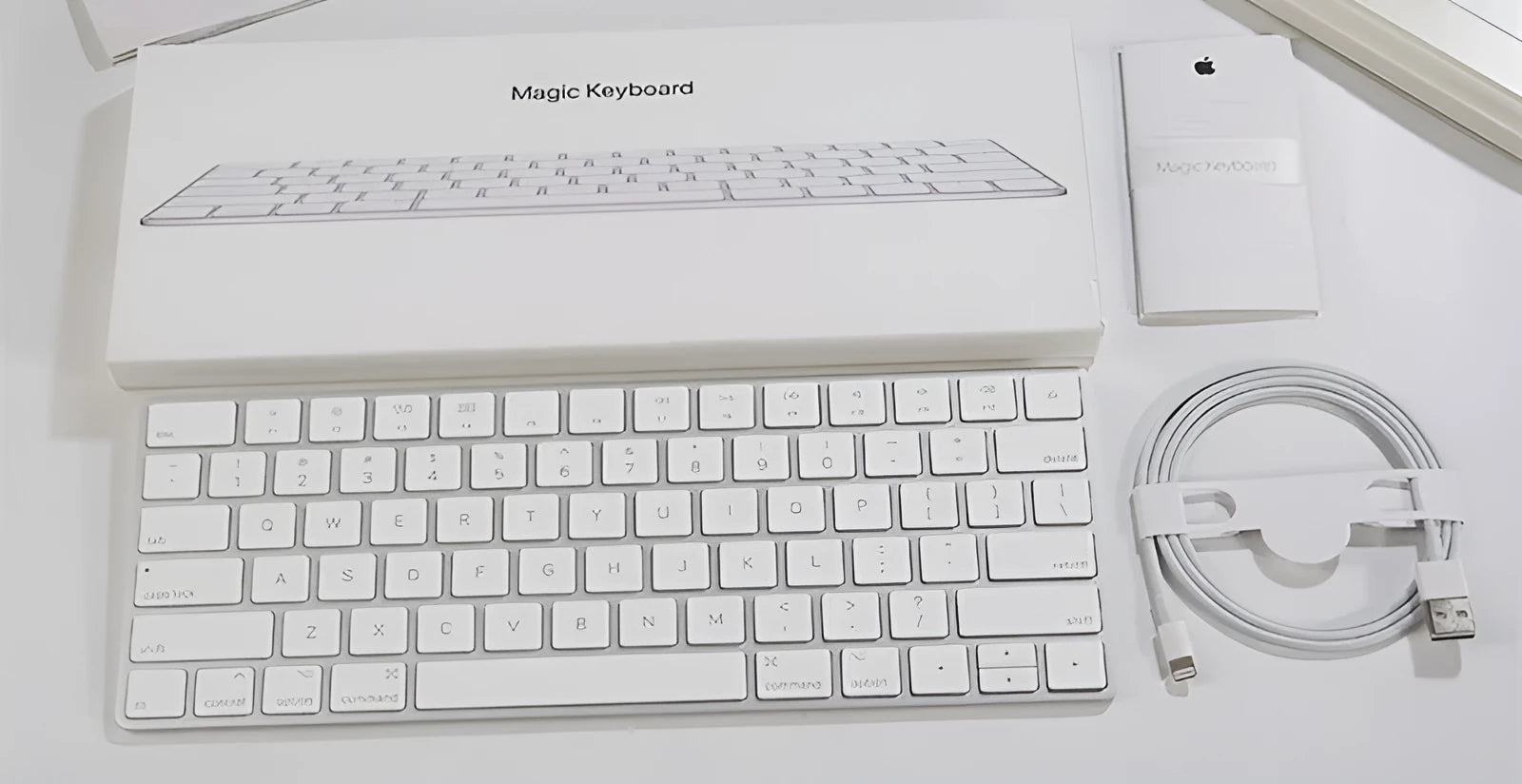 Apple G6 white ultra-thin metal Bluetooth wireless keyboard with multimedia keys