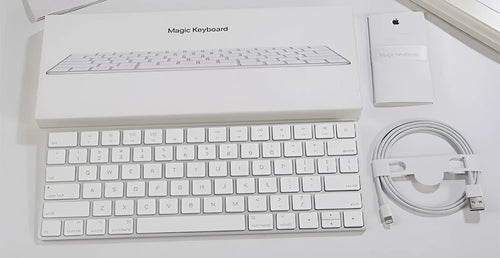 Apple G6 white ultra-thin metal Bluetooth wireless keyboard with multimedia keys