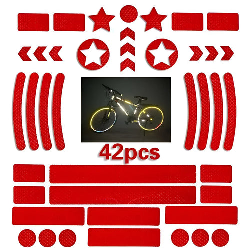 Bicycle reflective tape with geometric grid pattern in four colour options measuring 11.5 by 21cm