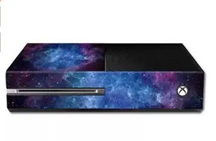 Blue Xbox One film skin stickers 5-piece set with matt finish for console protection