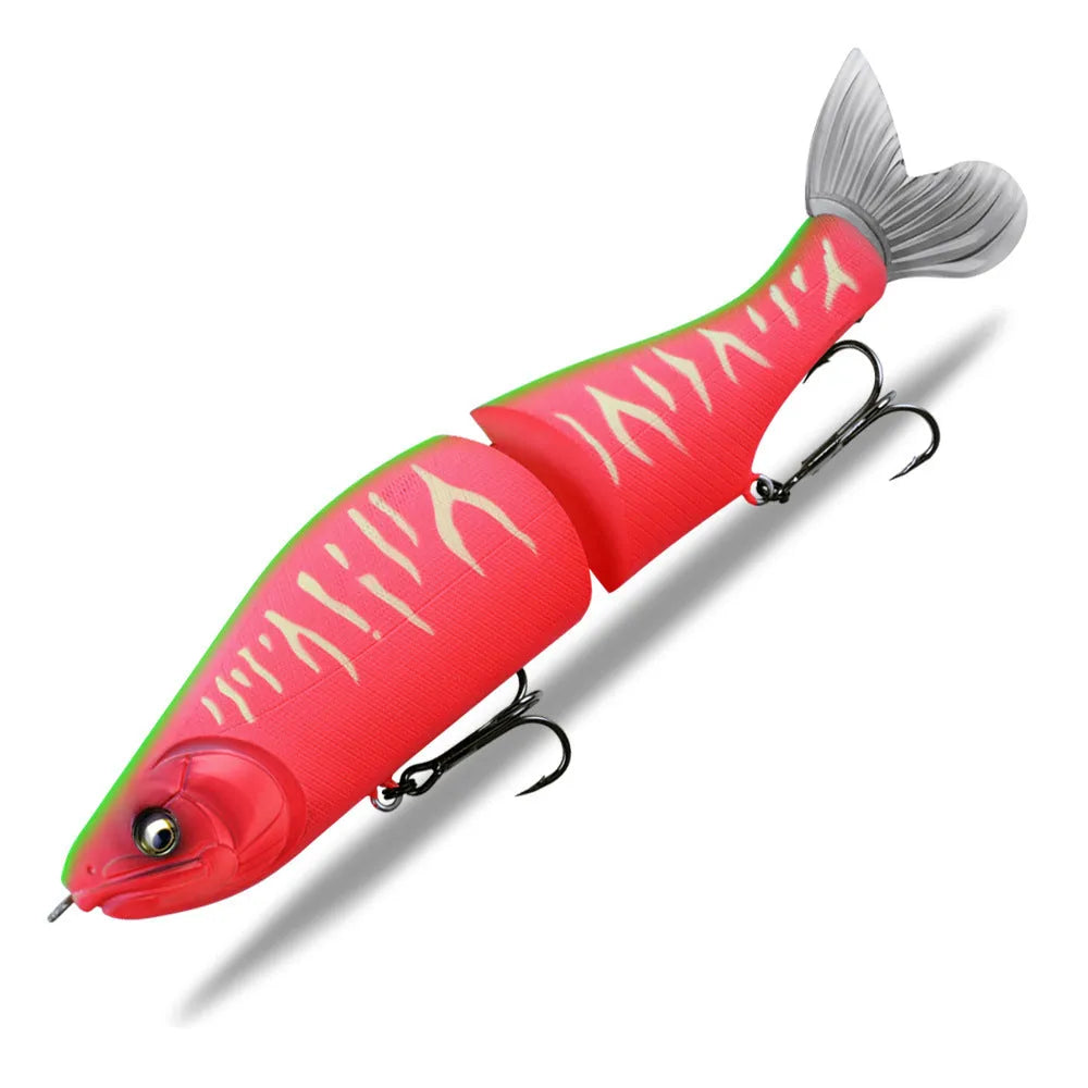 185mm long soft plastic fishing lure for bass, shown in one of 15 available colour options.