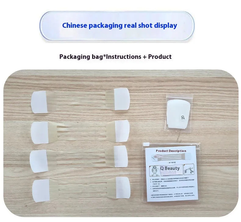 Skin tone neck firming adhesive tape with 4 packs and 20 patches for invisible neck support