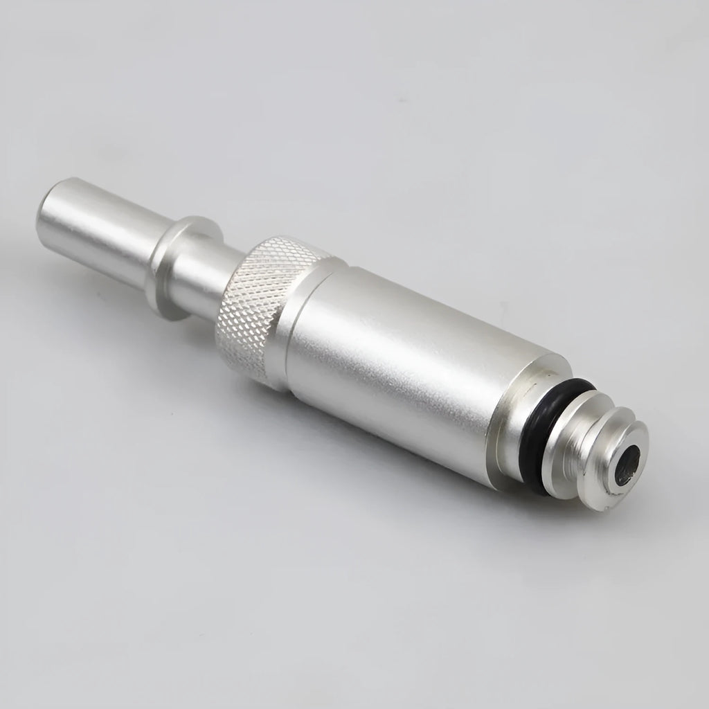Silver metal VAS6262-9 transmission refuelling joint tool for manual gearbox fluid changes