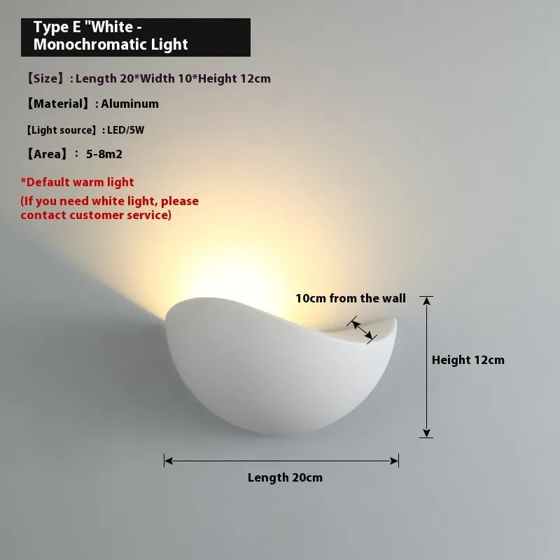 5W waterproof courtyard LED lamp with aluminum alloy body in black or white finish emitting 3000K warm light