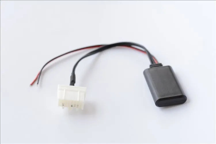 Black JieRui-BT 5908 Bluetooth audio cable for Mazda vehicles with AUX port