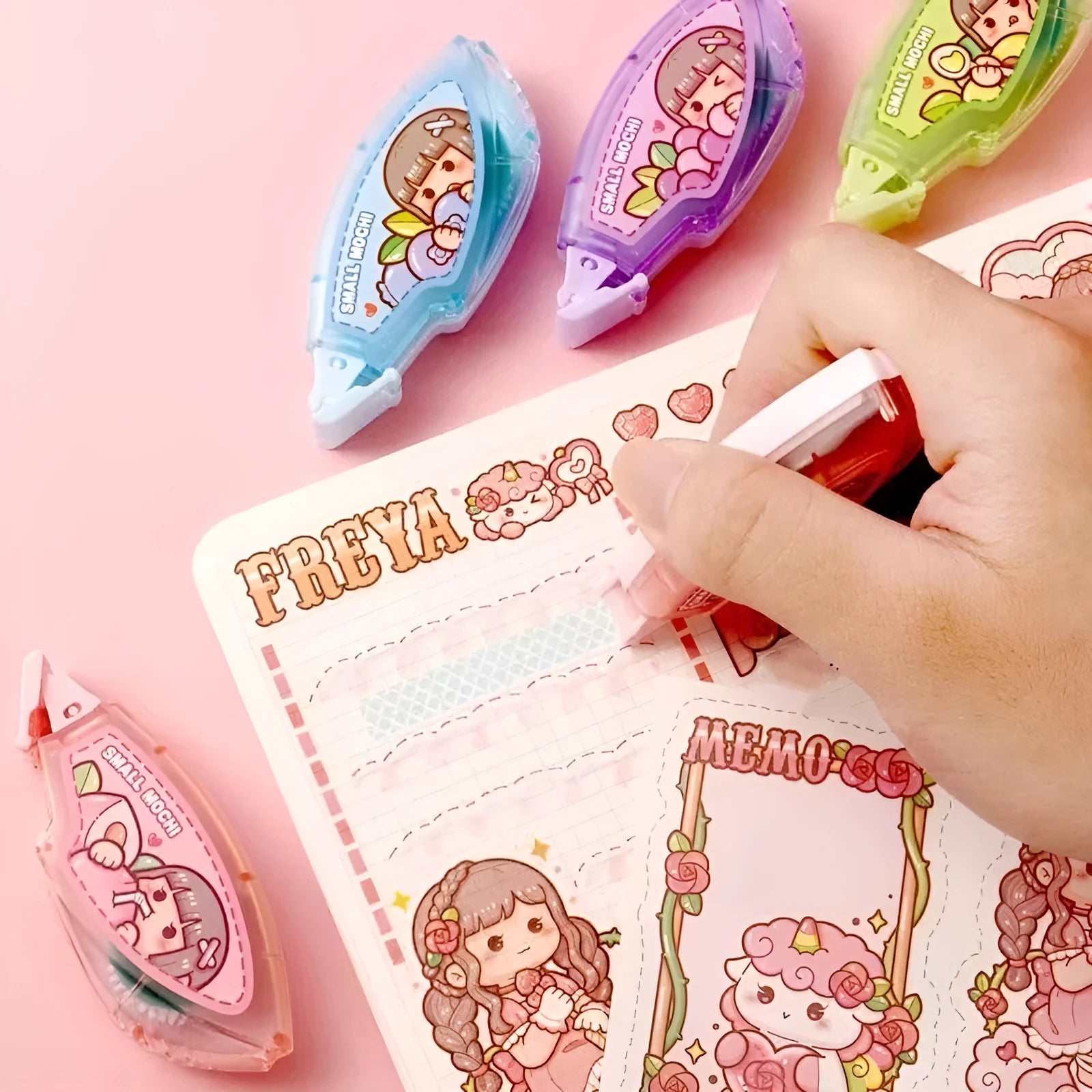 Cute juice colour hand account dotting glue for student stationery and craft projects