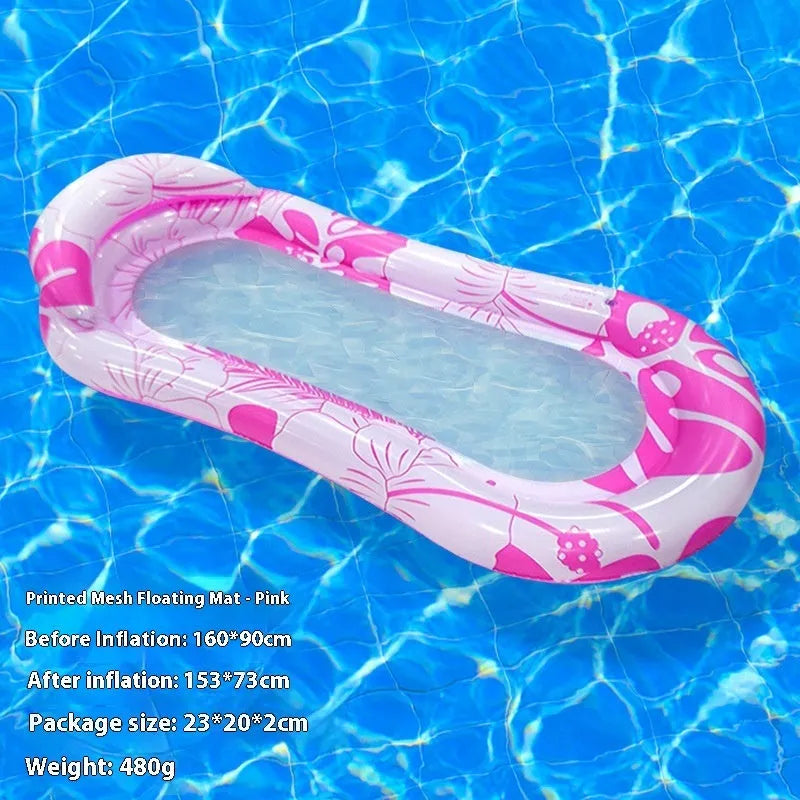PVC inflatable floating row with thick sequins and wave design in multiple colour patterns