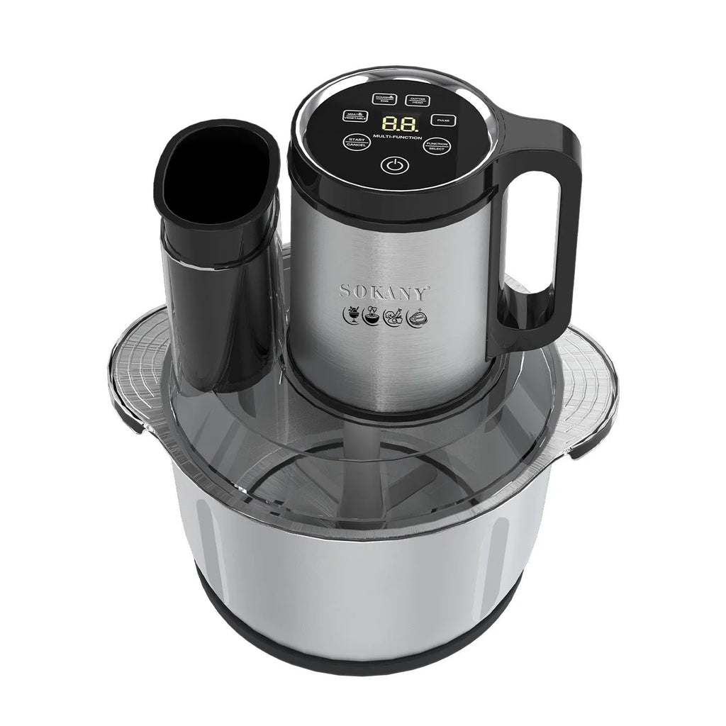 Stainless steel meat grinder and vegetable cutting machine with semi-automatic operation